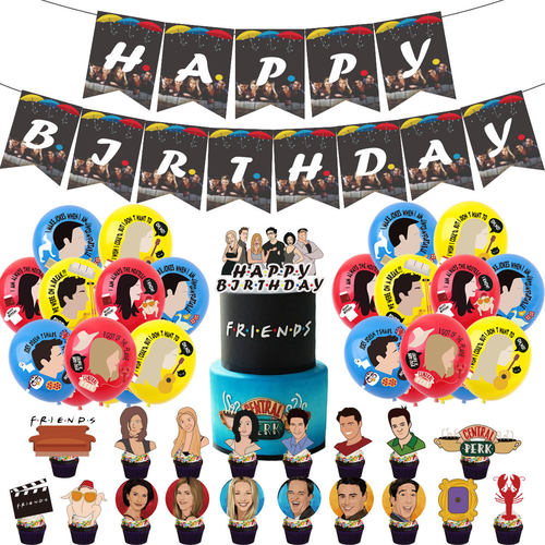 老友记主题生日派对气球套装