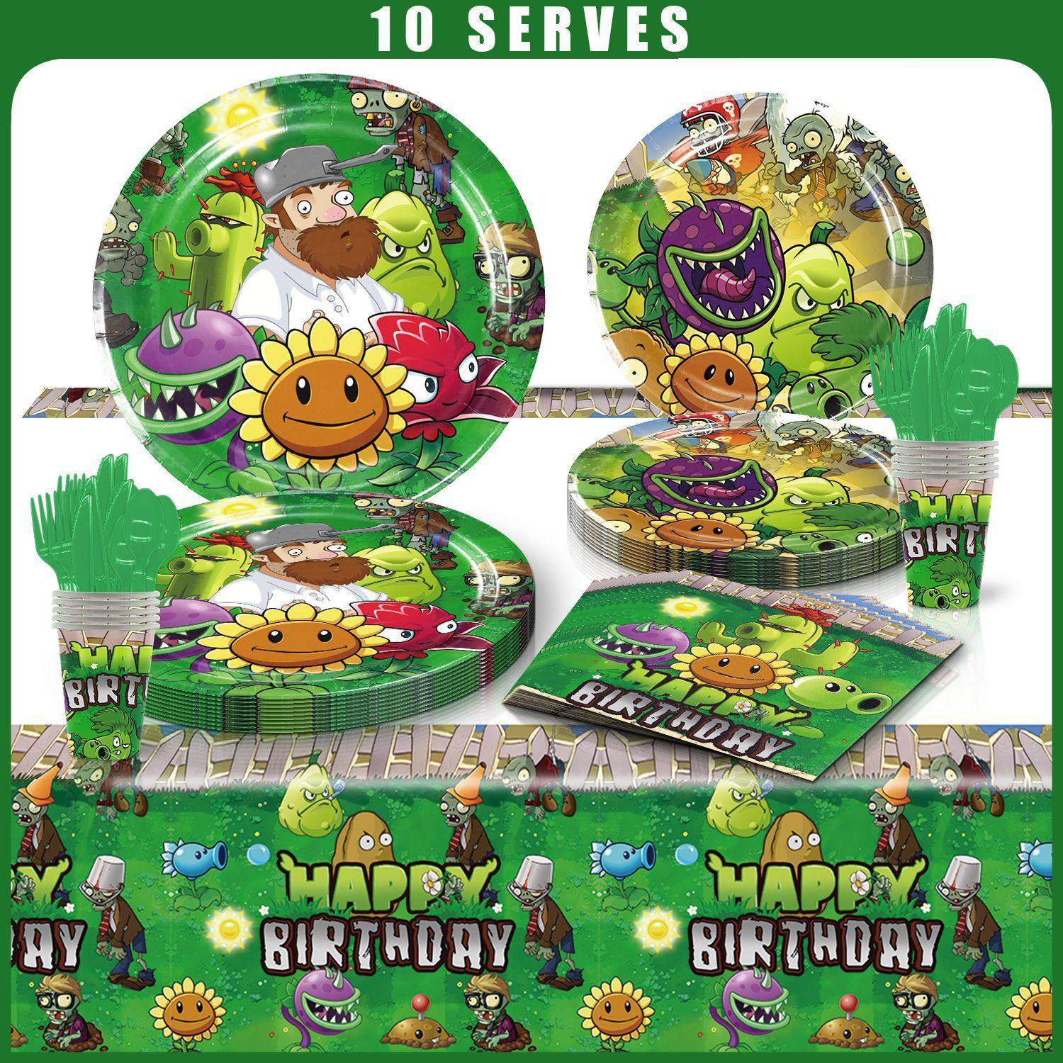 游戏植物大战僵尸主题餐具生日派对装饰纸盘纸杯桌布场景布置餐盘,节庆用品/礼品,装扮布置套餐,淘宝优惠券,粉丝福利购,淘宝优惠卷