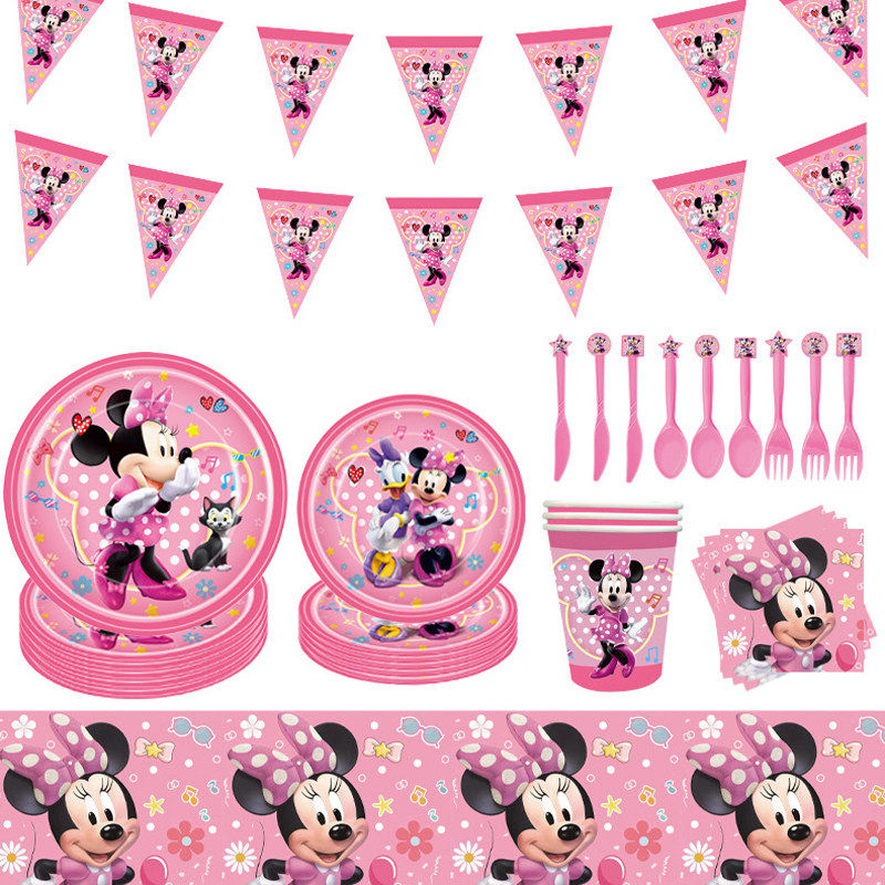 儿童生日派对布置用品米妮主题纸杯纸盘桌布拉旗纸巾餐具帽子装饰,节庆用品/礼品,装扮布置套餐,淘宝优惠券,粉丝福利购,淘宝优惠卷