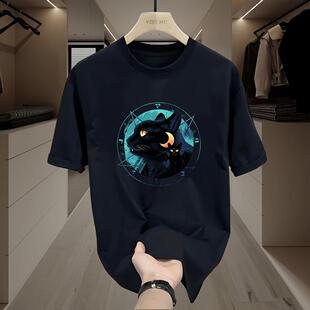 搞钱做慈善~特大码300斤潮流痞帅纯棉短袖T恤男女百搭半袖上衣服