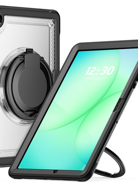 适用三星tabs11保护套A11+A9plus SM-X230 X133硬壳无磁带可横竖旋转支架轻薄透明A11 8.7寸全包壳简约紫蓝色