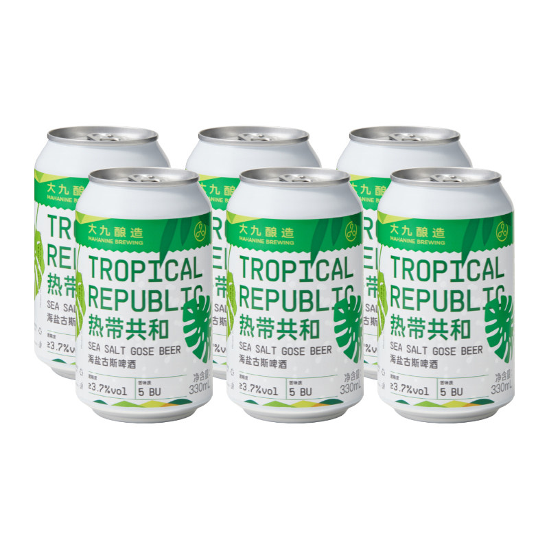 大九酿造 热带共和海盐古斯啤酒 330mL 六罐 国产精酿啤酒,酒类,啤酒,淘宝优惠券,粉丝福利购,淘宝优惠卷
