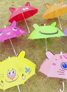 幼儿园可爱儿童雨伞恐龙耳朵道具玩具伞迷你小号1-3岁宝宝伞遮阳
