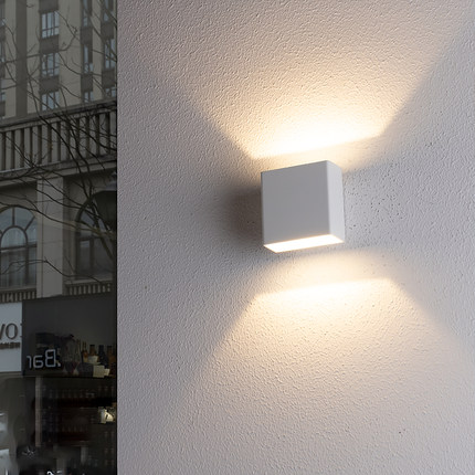 壁灯户外室外防水露台别墅背景极简围墙小灯LED庭院洗墙阳台超薄