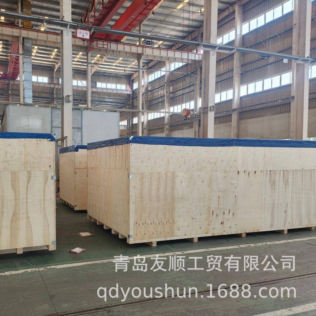 加厚青岛免熏蒸木箱设备胶合板木箱空运包装箱古董包装箱汽物流