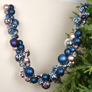 圣诞节PVC彩色镜面球串圣诞树挂件装饰品商场店面场景布置挂饰