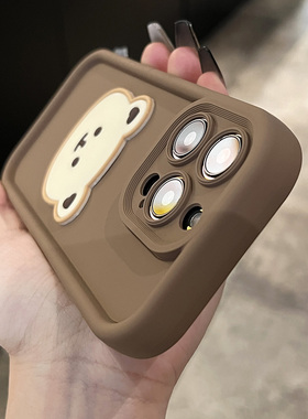 卡通小熊适用于iPhone15plus手机壳14promax苹果华为荣耀OPPOVIVO红米小米一加13/12/11硅胶xr网红7/8p情侣IP