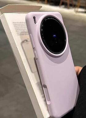 淡紫色适用三星galaxys25ultra手机壳新款samsung软糯s24plus纯色s23fe亲肤note20液态硅胶全包防摔保护软套