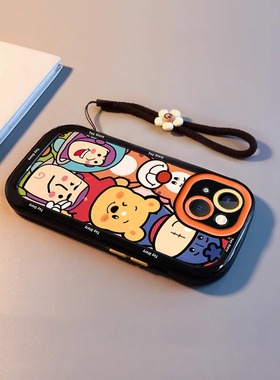 巴斯维尼熊适用于OPPOA97手机壳a93s动漫a96卡通a95创意A58全包a91防摔a92s硅胶findx5保护套indx6小众3男女