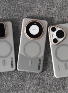 适用华为mate80pro手机壳钛灰色柔纱高级感轻奢m60pro+磁吸50磨砂肤感m40网红ins风30e超薄创意个性pura70pro