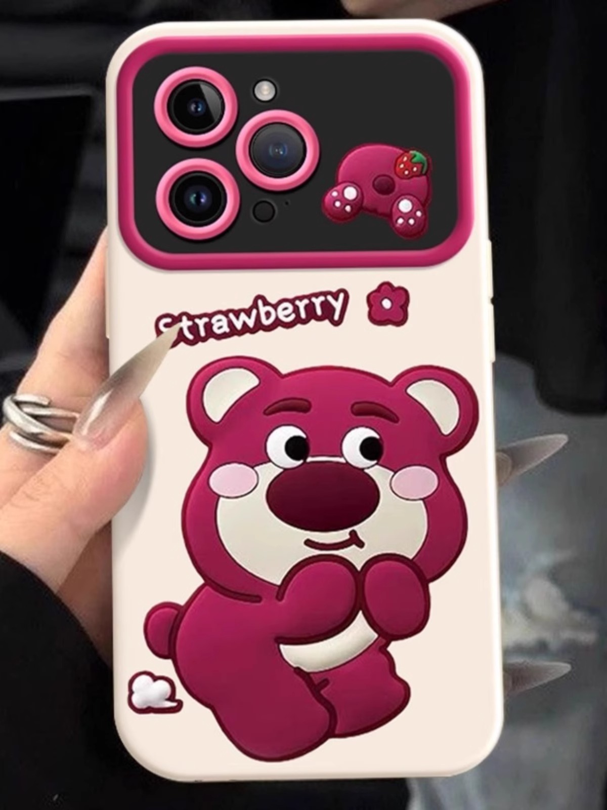 卡通草莓熊适用于红米notre13proplus手机壳新款note12turbo简约note11tpro创意note10pro个性note9pro软壳磨