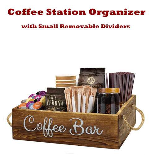 Coffee Station Organizer Coffee Bar Accessories Storage