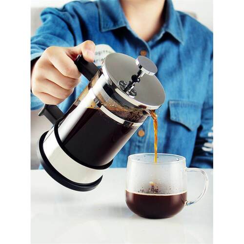 600ml Stainless Steel French Press Coffee Maker tea Pot 304