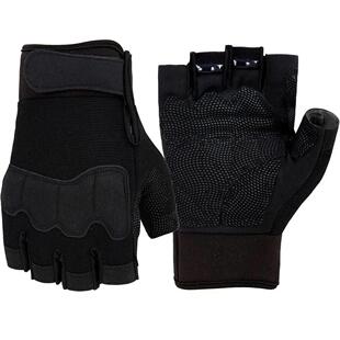 Fingerless Tactical Gloves Knuckle Protective Breathable Out