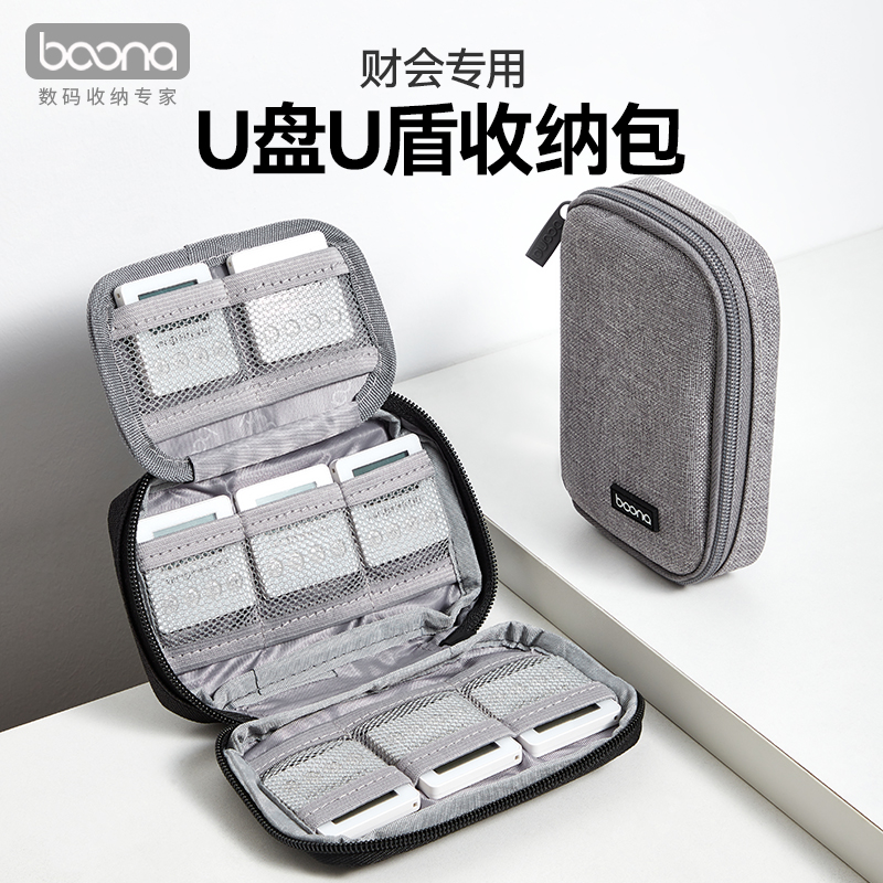 包纳u盘u盾收纳包企业网银银行专用收纳盒优盘优盾收纳袋公司密码器手机银行ukey出纳收纳盒中农建交收纳袋