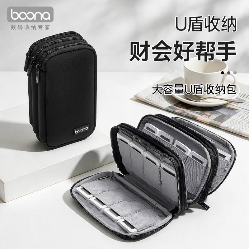 包纳企业网银包U盾U盘收纳包优盾优盘收纳盒公司密码器手机银行ukey出纳u盾k宝收纳袋工农建交保护套