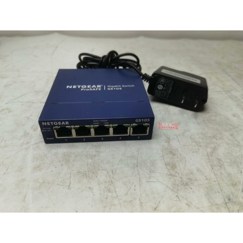 议价(议价)网件GS105 5口全千兆交换机 测试端口全好,配有电
