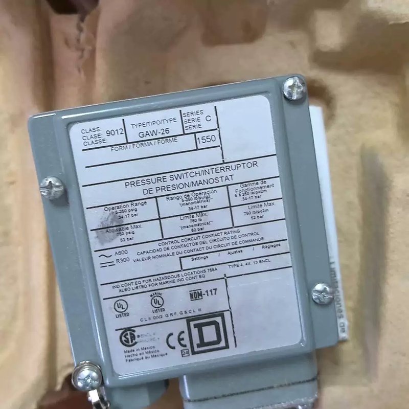 GAW-26 9012 压力开关 工控自动化工业配件 Square D议价维修