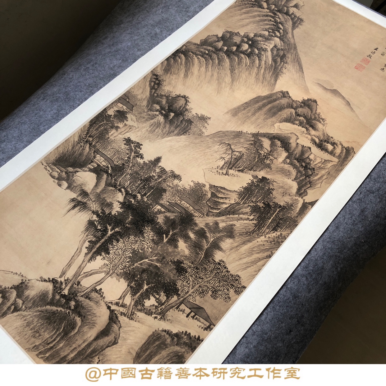 清初四王山水画王时敏山水图整幅高清艺术微喷原色原尺寸复制印制