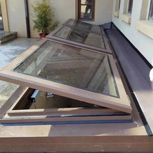 地下室一体采光天井窗铝合金门窗屋顶楼梯口夹胶玻璃平开天窗定制