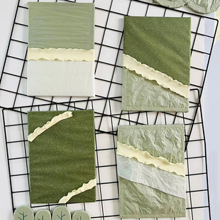 森林绿纹理纸幼儿园环创莫兰迪色卡纸坤灵纸抹茶色雪梨纸绿色装饰