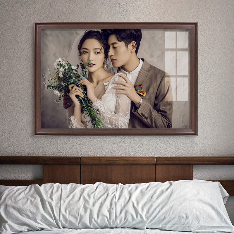 婚纱照放大挂墙相框定制影楼定做简约现代结婚照全家福洗照片定做,家居饰品,相框/画框,淘宝优惠券,粉丝福利购,淘宝优惠卷
