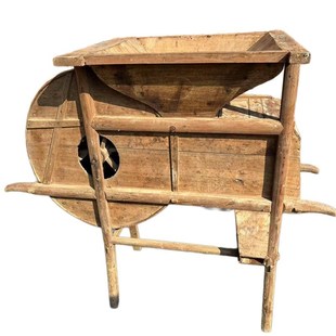 农耕农具文化老物件装饰t摆件民俗怀旧老旧木耙木犁农家院影视道