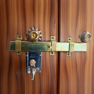 旧式双开大e木门锁大门关锁齿轮齿条锁刷卡锁庭院古建大门锁老式