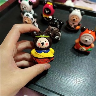 流体熊亮光剂封层提亮快干亮油丙烯颜料可K用黏土石膏娃娃石头画