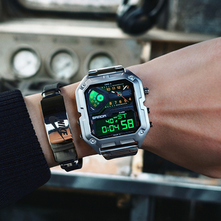 黑科技学生手表男款2026男生电子表青少年运动防水大表盘机械钢带
