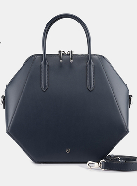 Octagon 独特时尚意大利八角形牛皮手挽袋潮流百搭单肩斜挎包