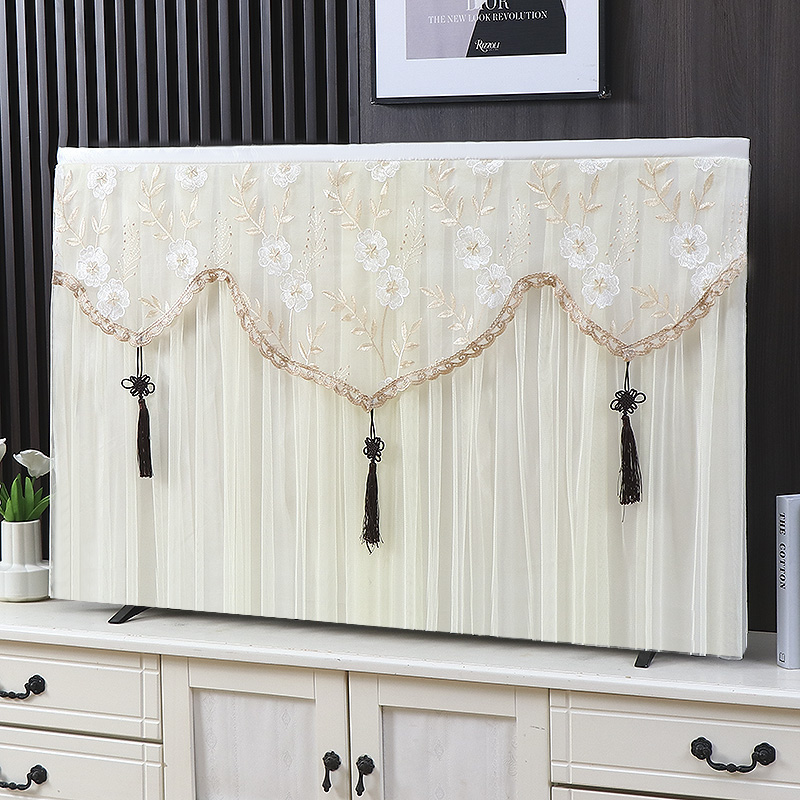 电视机防尘罩套挂在墙上的帘子