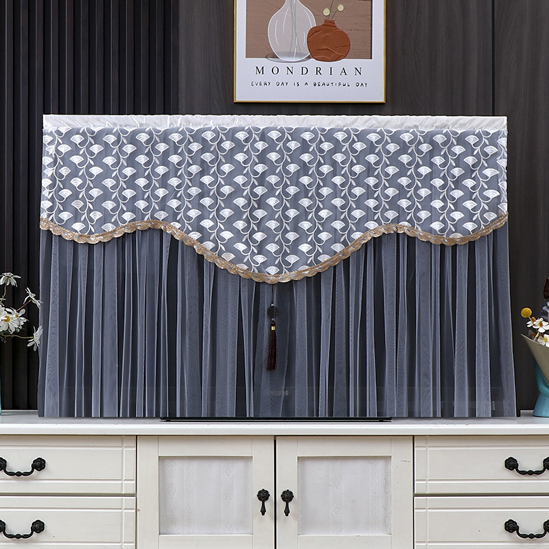 蕾丝防尘罩液晶电视遮盖巾家用