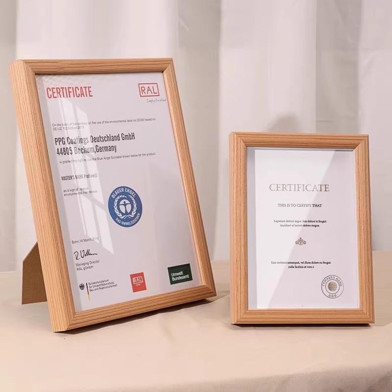 荣誉证书木质奖状展示框A4证书外壳高档聘书定制优秀员工结业证书专利授权书相框摆台打印捐赠收藏证书挂墙
