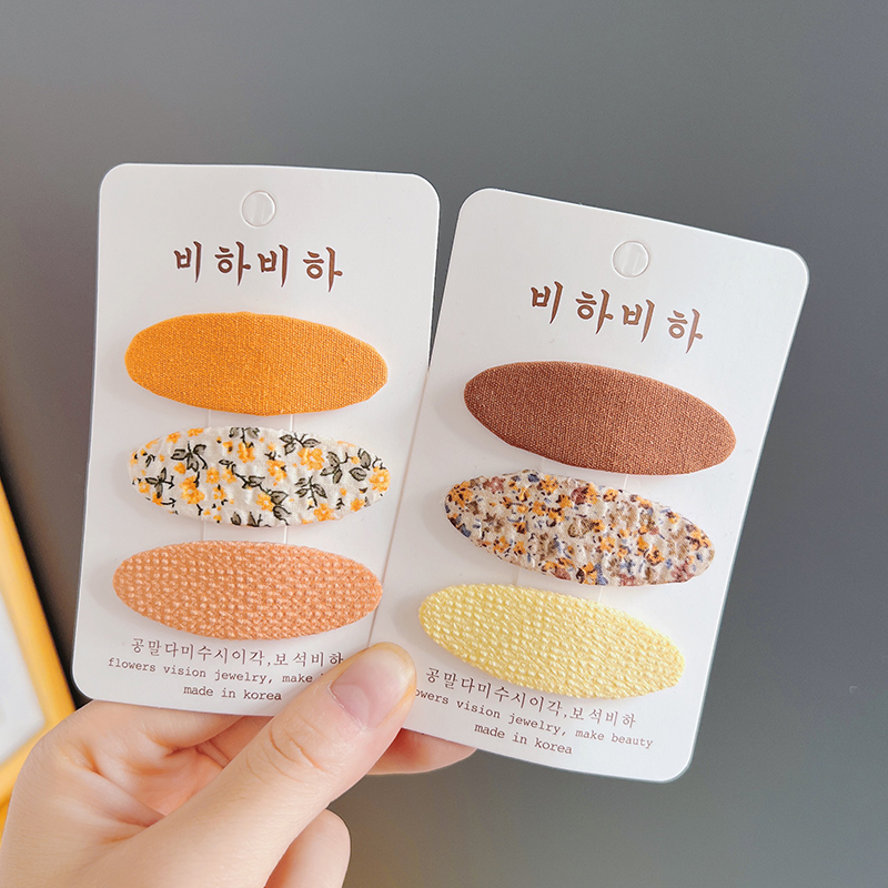 葩葩拉尔韩版女布艺小清新碎发夹