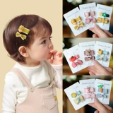 Детский милый аксессуар для волос, мультяшная заколка для волос с бантиком для девочек, безвредные шпильки для волос для принцессы