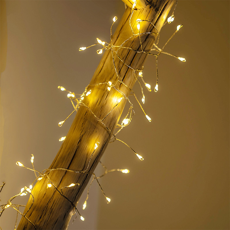 铜线圣诞树鞭炮灯彩灯闪灯串串灯满天星星灯气氛围装饰灯房间布置