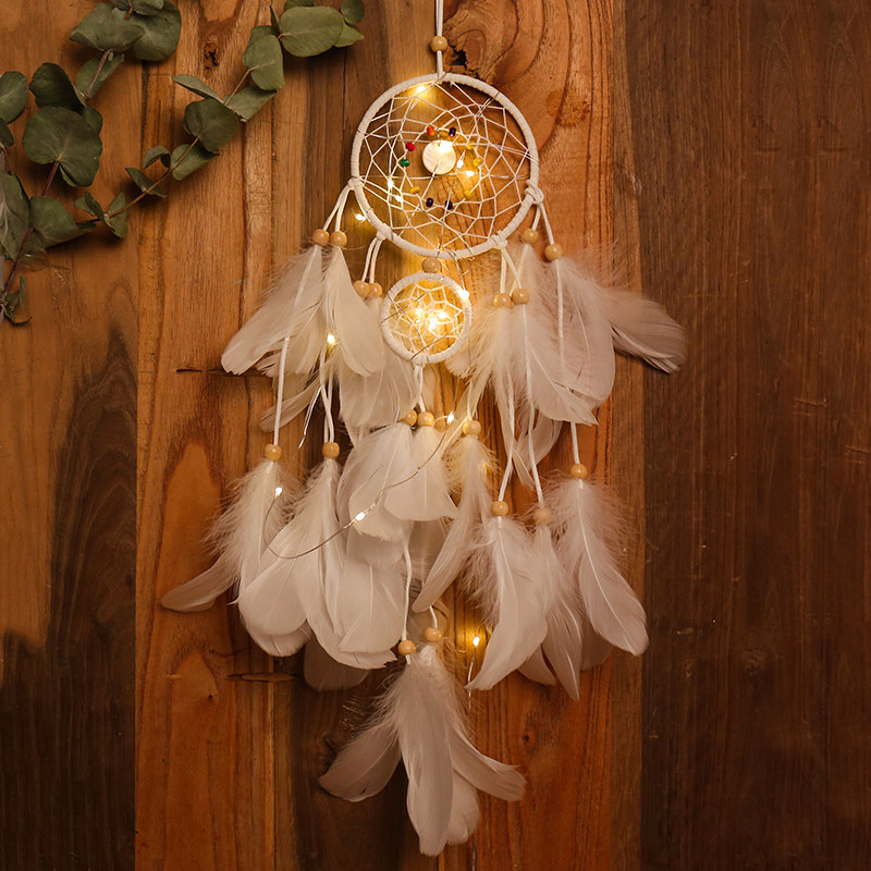 捕梦网挂饰女生日礼物挂件潘多拉永生花闪灯串灯满天星星灯饰浪漫