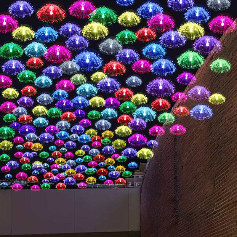 led网红光纤七彩水母户外装饰灯