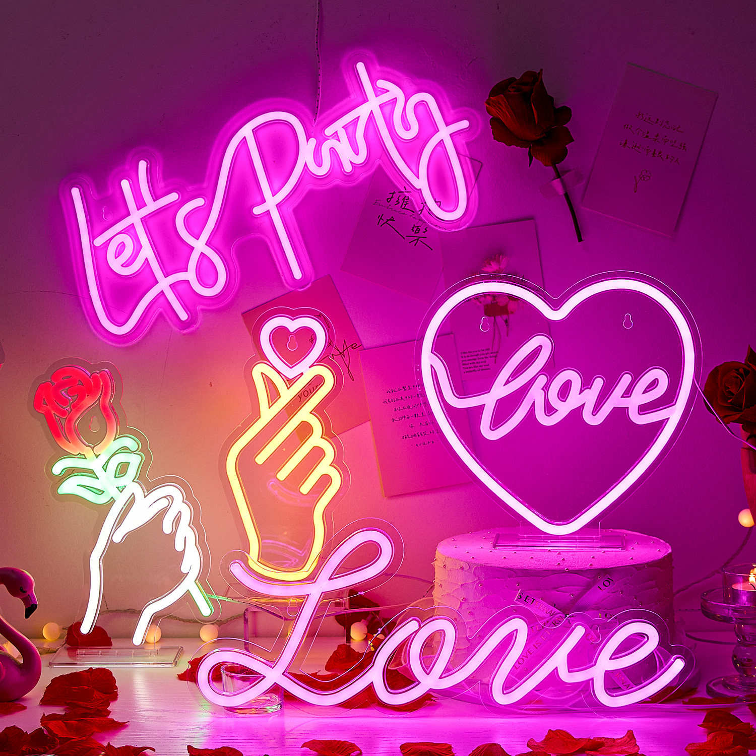 led霓虹灯2026新款彩灯卧室电竞房浪漫氛围网红发光字牌求婚布置