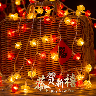 过新年装饰挂件led红灯笼春节氛围贺年装饰家用室内场景布置用品