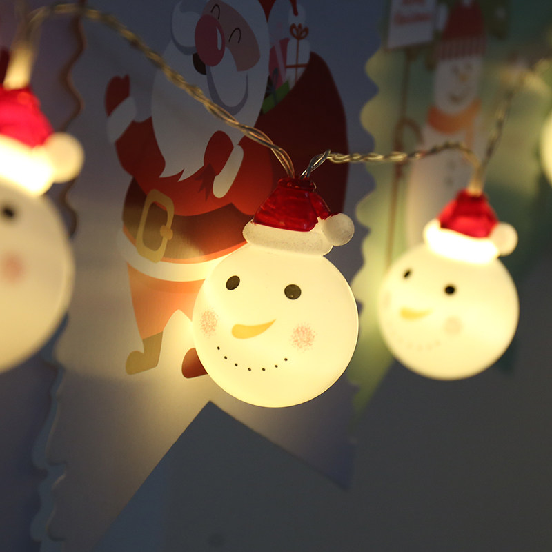 圣诞节日雪人装扮星星灯彩灯闪灯串灯满天星装饰布置宿舍房间卧室