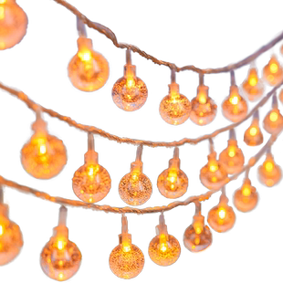 LED太阳能灯串闪灯阳台装饰户外防水庭院花园露营挂树上节日彩灯