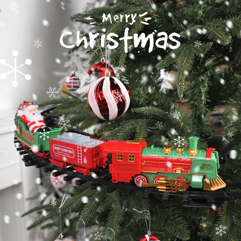 圣诞节装饰品电动火车摆件