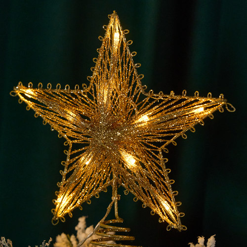 led发光铁艺圣诞顶部五角星灯