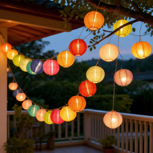 新年小红灯笼灯串2026新款装饰春节彩色灯笼挂件彩灯场景氛围布置