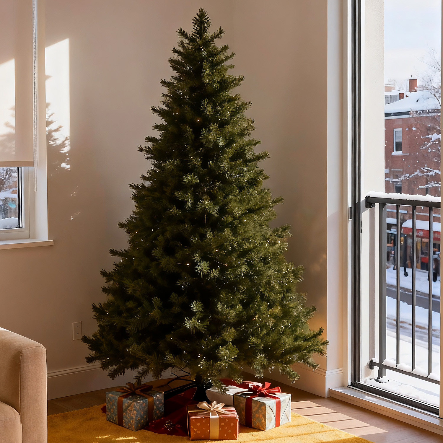 圣诞节日气氛圣诞树装饰品客厅大型仿真氛围摆件家用场景布置道具