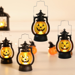 扮 halloween万圣节卡通南瓜灯场景布置鬼屋吊饰发光饰品物背景装