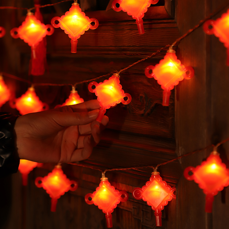 新年福字中国结彩灯串灯led灯