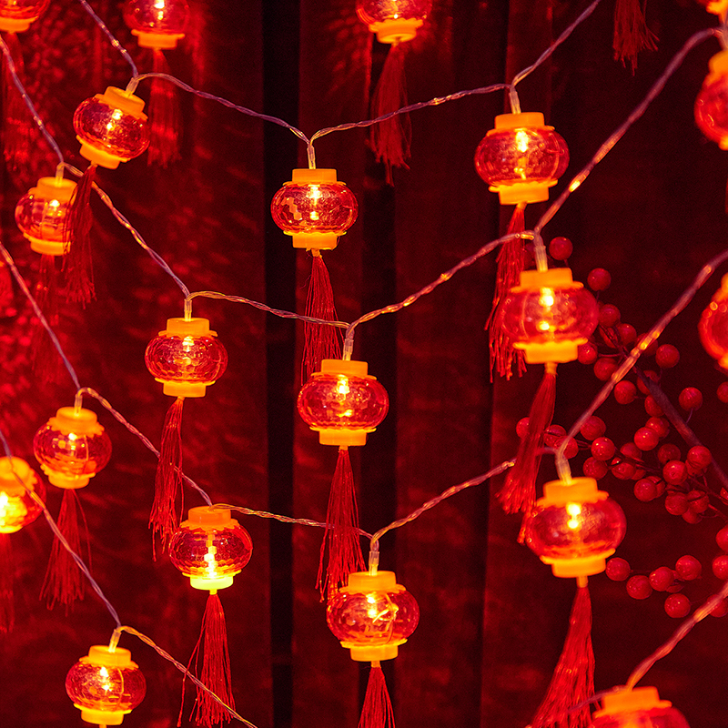 春节红灯笼流苏过年led创意